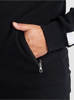 Sweater met rits van piquéstof - Kiabi