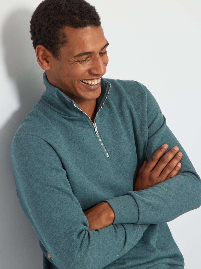 Sweater met ritskraag 'Produkt' donkergrijs - Kiabi