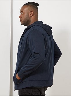 Herenmode grote maten - Sweater met ritssluiting en capuchon - Kiabi