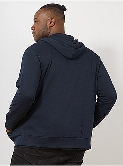 Herenmode grote maten - Sweater met ritssluiting en capuchon - Kiabi