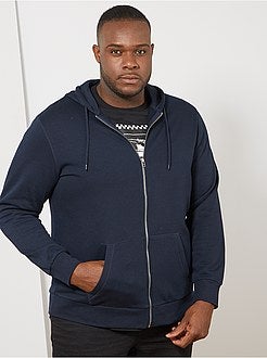 Herenmode grote maten - Sweater met ritssluiting en capuchon - Kiabi