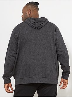 Herenmode grote maten - Sweater met ritssluiting en capuchon - Kiabi