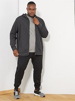 Herenmode grote maten - Sweater met ritssluiting en capuchon - Kiabi