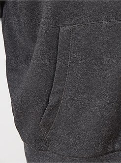 Herenmode grote maten - Sweater met ritssluiting en capuchon - Kiabi