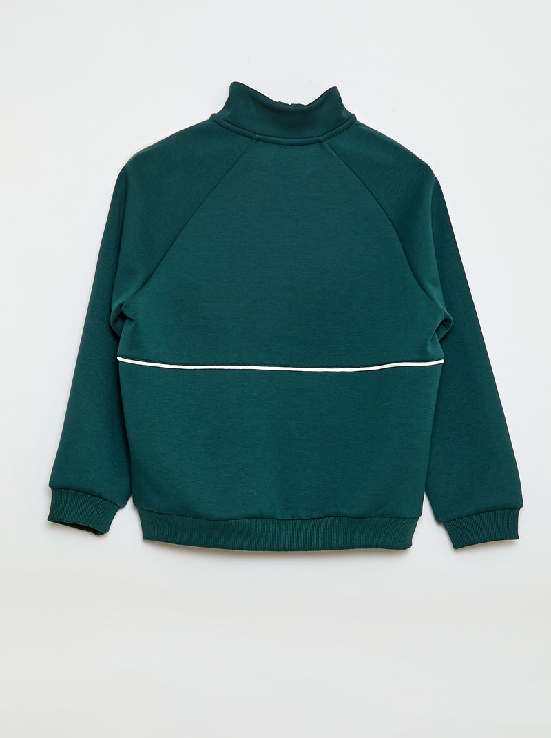 Sweater met ritssluiting Groen - Kiabi