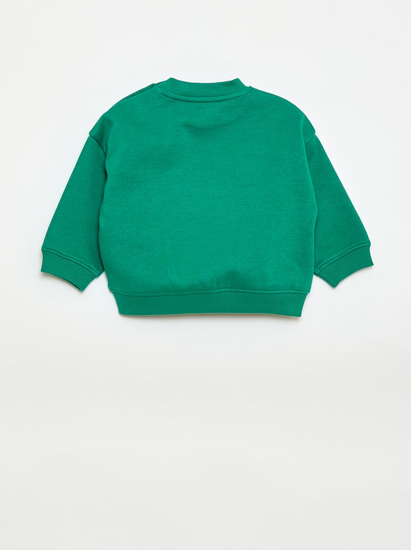 Sweater met ronde hals - Grafik Edition Groen - Kiabi