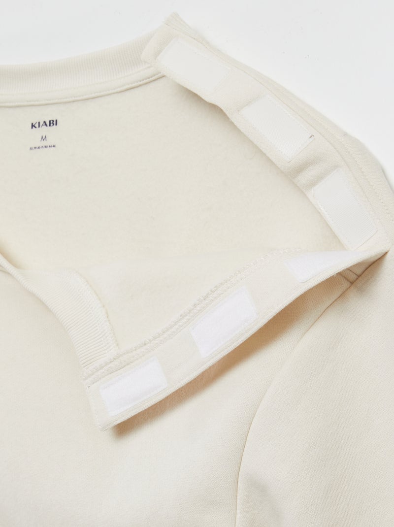 Sweater met ronde hals - So Easy WIT - Kiabi