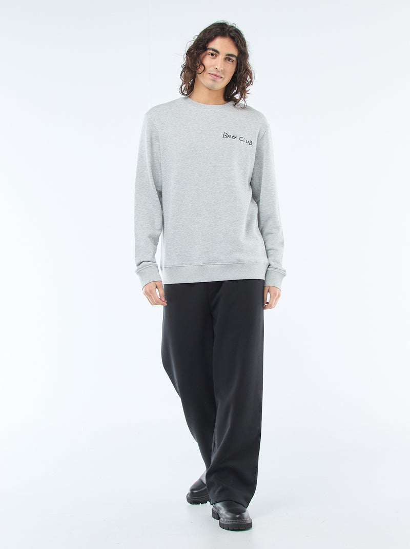 Sweater met ronde hals 'Agathe Sorlet x Kiabi' - Valentijnsdag Grijs - Kiabi