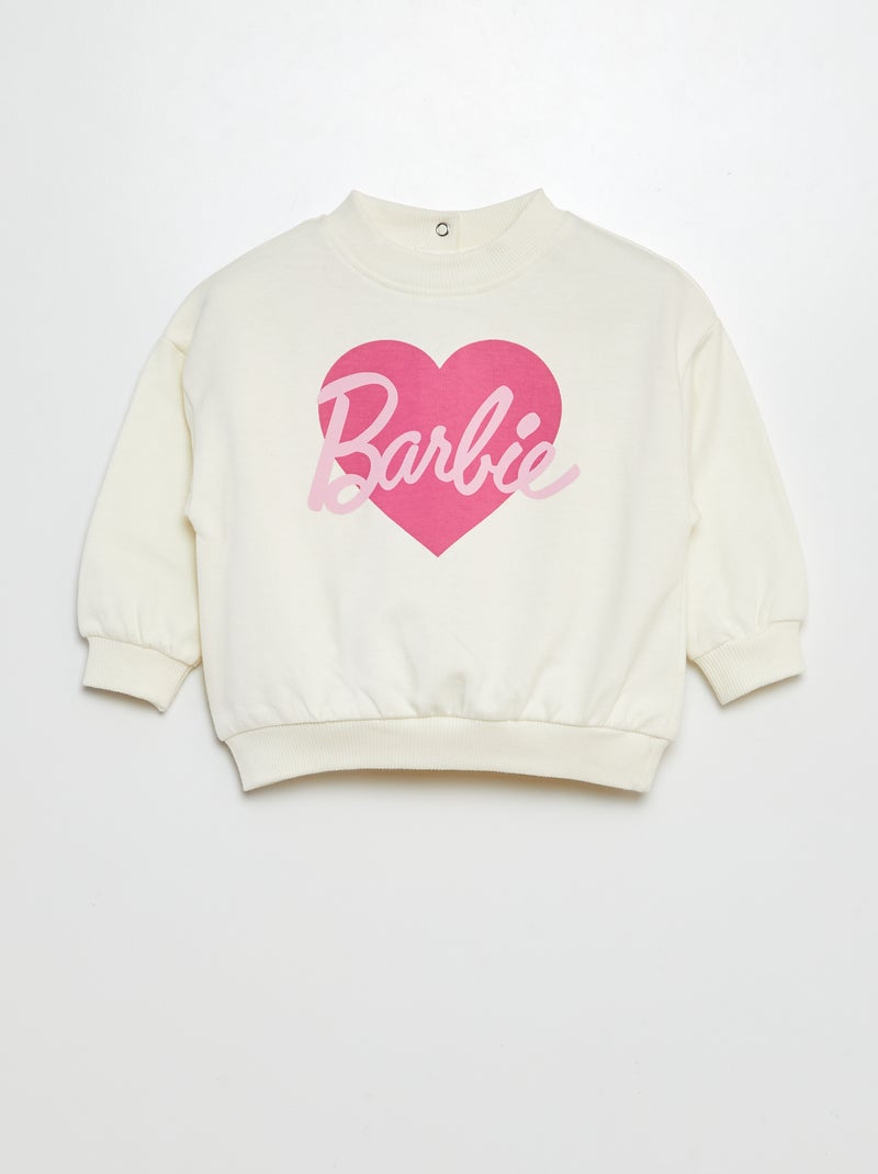 Sweater met ronde hals 'Barbie' WIT - Kiabi