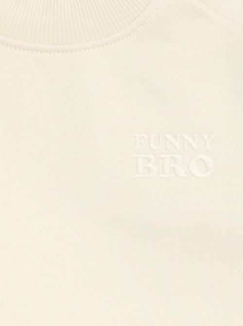 Sweater met ronde hals brother and sister - Kiabi