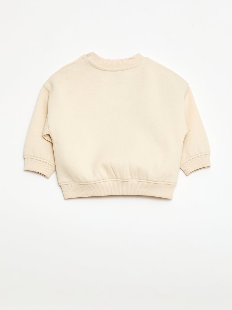 Sweater met ronde hals Brother & Sister Biege - Kiabi
