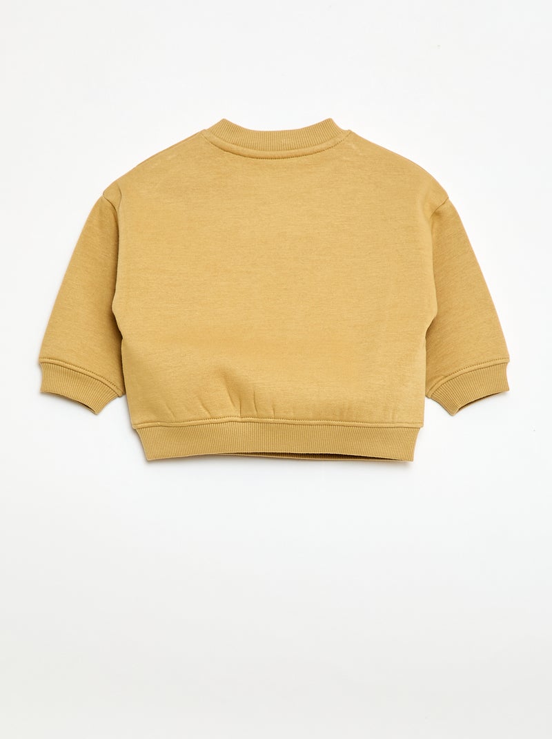 Sweater met ronde hals Brother & Sister Geel - Kiabi