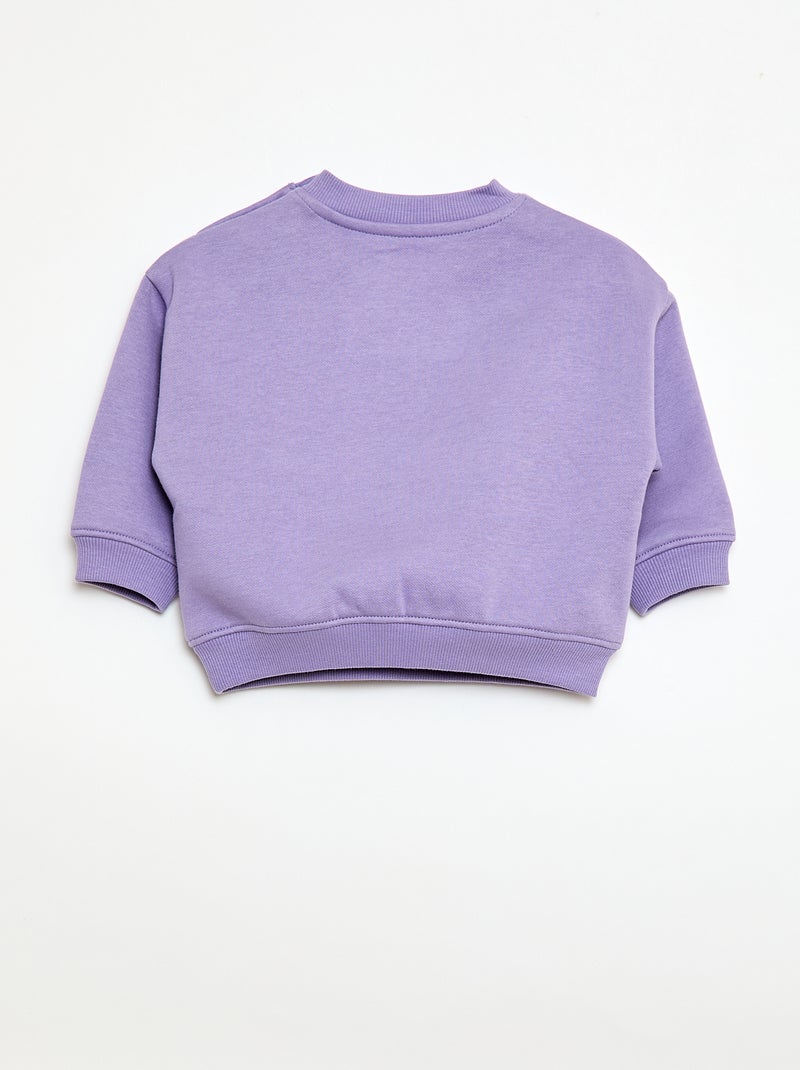 Sweater met ronde hals Brother & Sister Paars - Kiabi