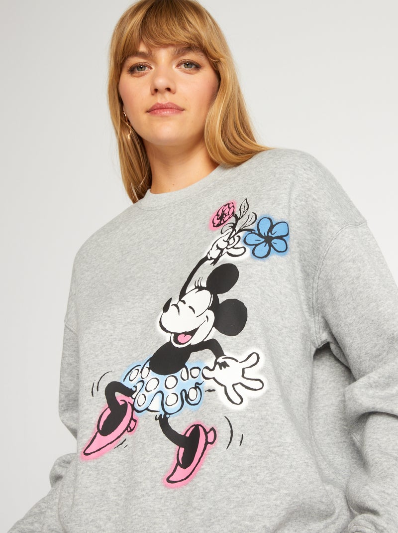 Sweater met ronde hals 'Disney' GRIJS - Kiabi
