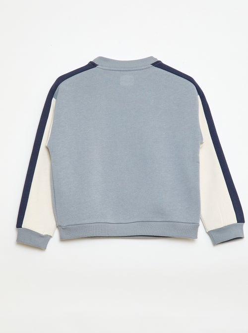 Sweater met ronde hals en colourblock - Kiabi