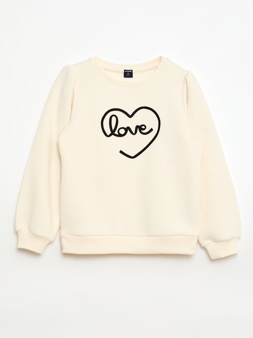Sweater met ronde hals en koordjesmotief - Kiabi