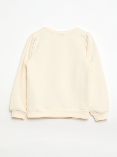 Sweater met ronde hals en koordjesmotief - Kiabi