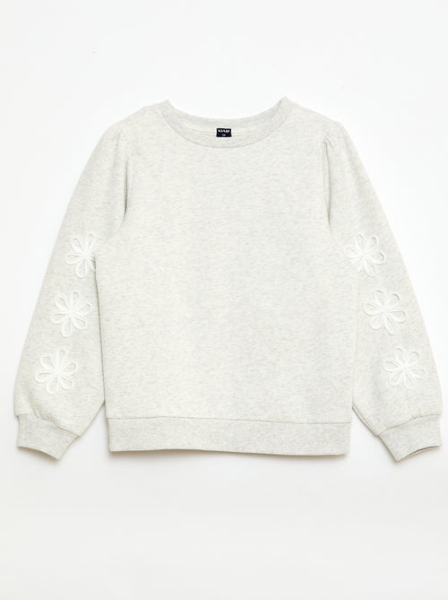 Sweater met ronde hals en koordjesmotief - Kiabi