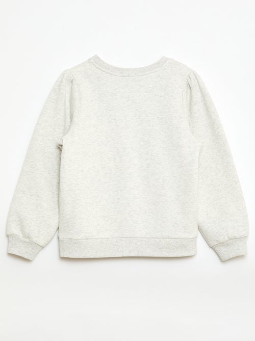 Sweater met ronde hals en koordjesmotief - Kiabi