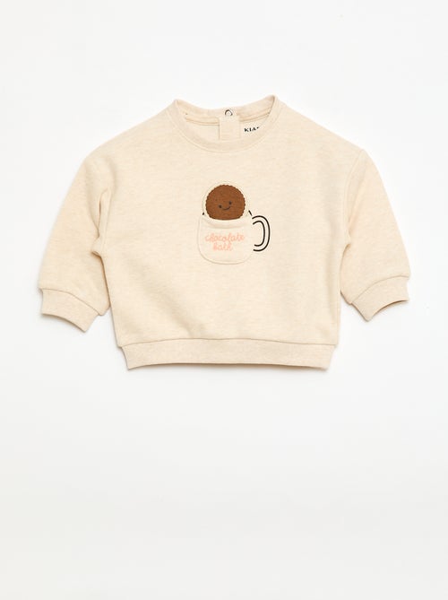 Sweater met ronde hals en opgestikte zak - Kiabi