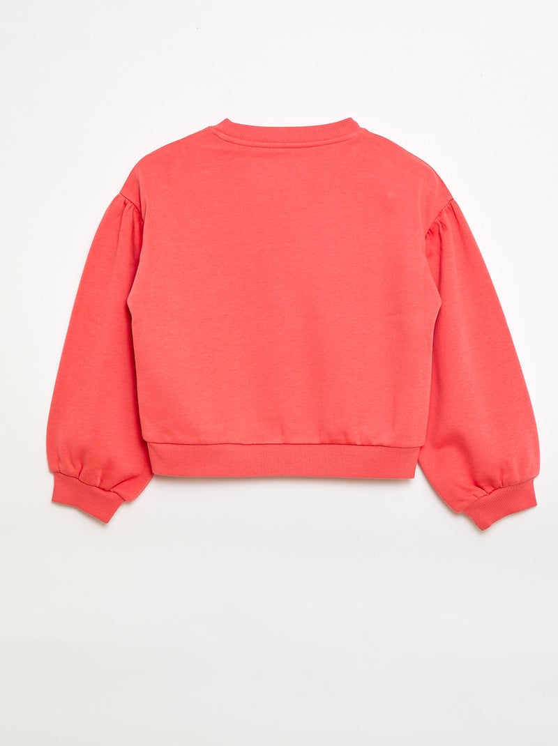 Sweater met ronde hals en print - Grafik Edition Rood - Kiabi