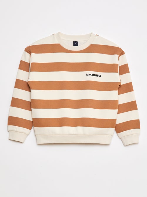 Sweater met ronde hals en print - Kiabi