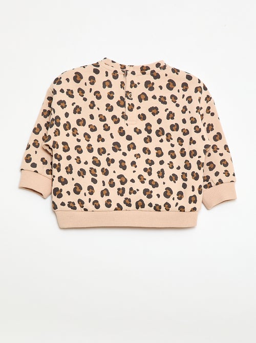 Sweater met ronde hals en print - Kiabi