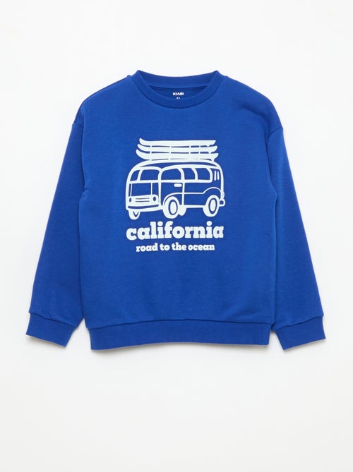 Sweater met ronde hals en print - Kiabi