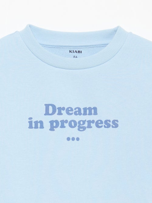 Sweater met ronde hals en print - Kiabi