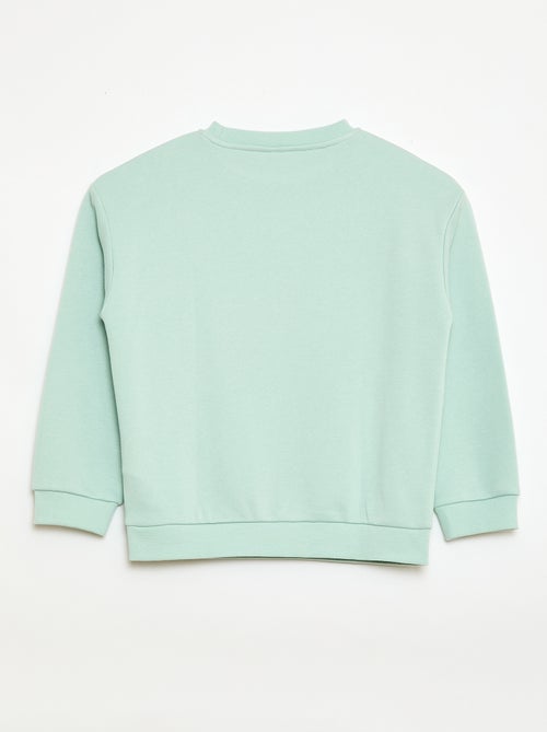 Sweater met ronde hals en print - Kiabi