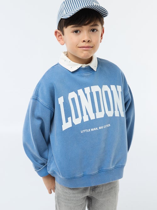 Sweater met ronde hals en print - Kiabi