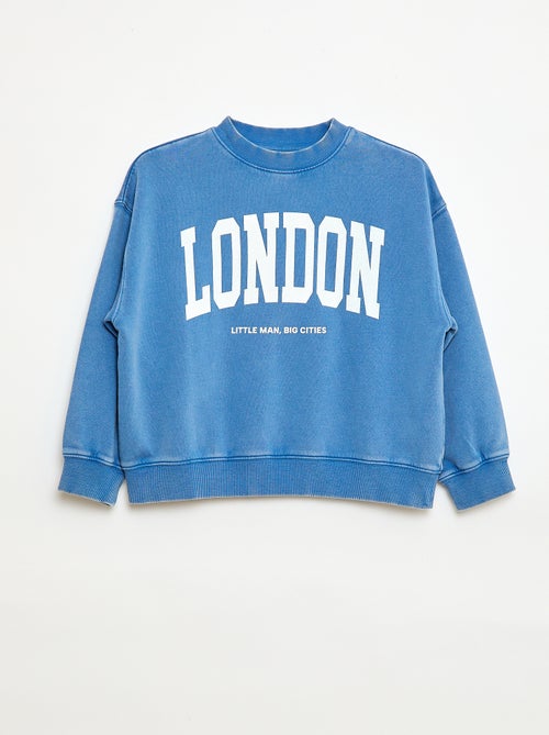 Sweater met ronde hals en print - Kiabi