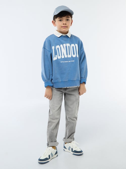 Sweater met ronde hals en print - Kiabi