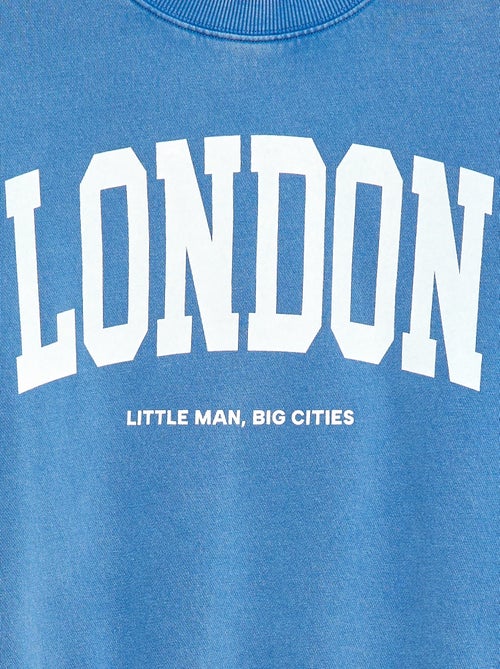 Sweater met ronde hals en print - Kiabi