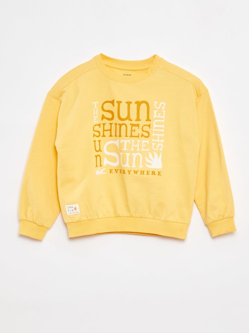 Sweater met ronde hals en print - Kiabi