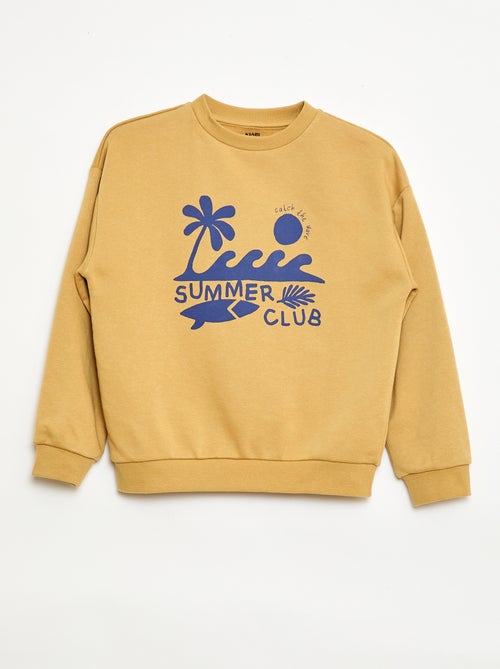 Sweater met ronde hals en print - Kiabi