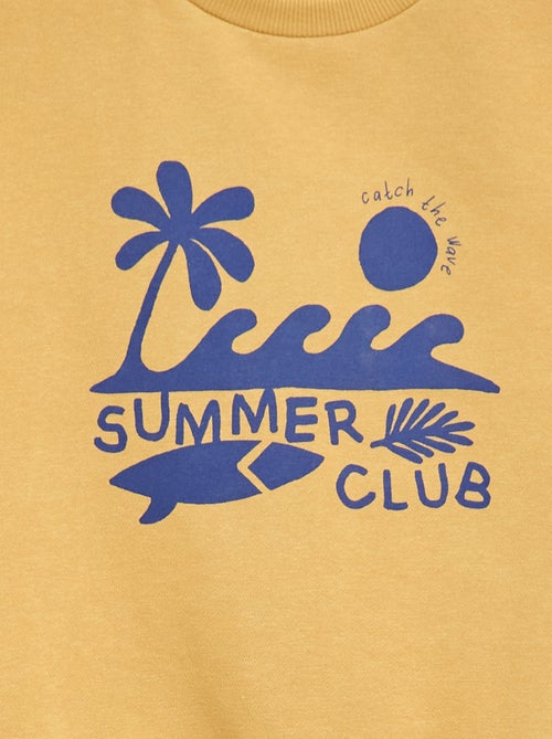 Sweater met ronde hals en print - Kiabi