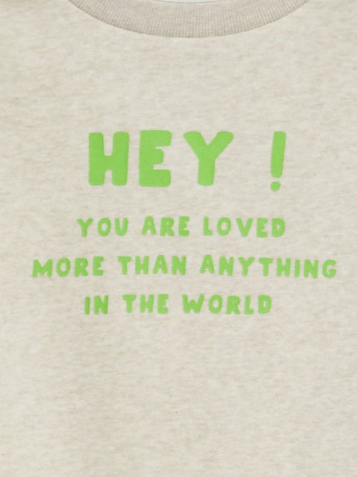 Sweater met ronde hals en print - Kiabi