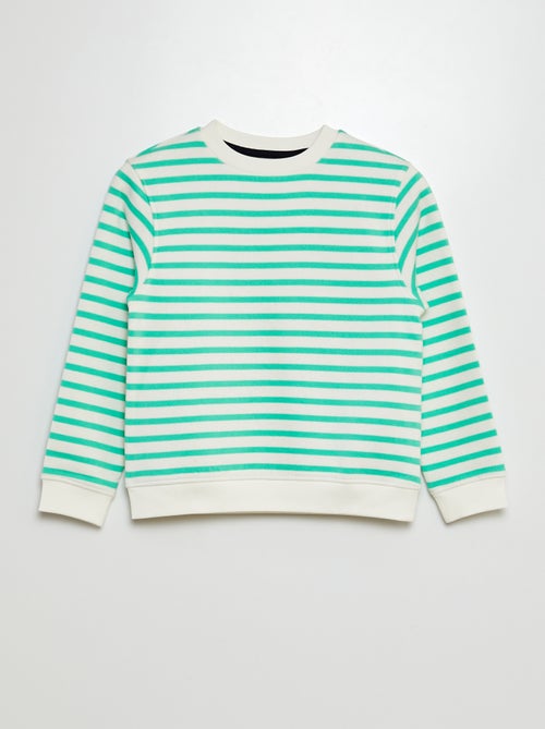 Sweater met ronde hals en print - Kiabi