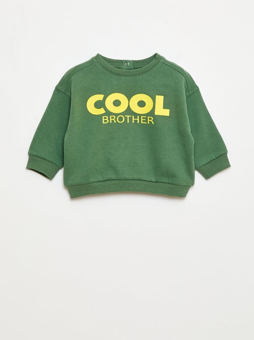 Sweater met ronde hals en print - Kiabi