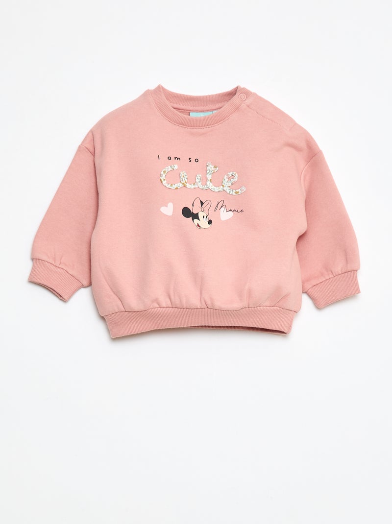Sweater met ronde hals en print 'Minnie' 'Disney' Rose - Kiabi