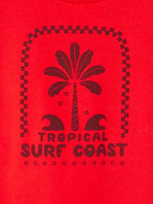 Sweater met ronde hals en print - Kiabi