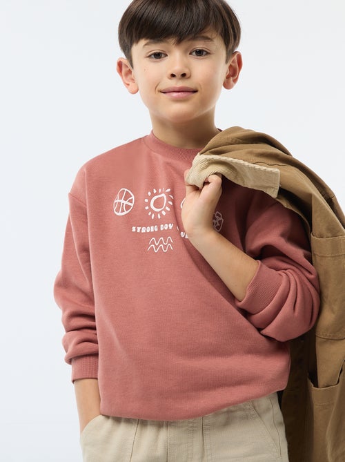 Sweater met ronde hals en print - Kiabi