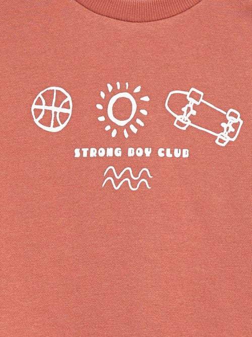 Sweater met ronde hals en print - Kiabi