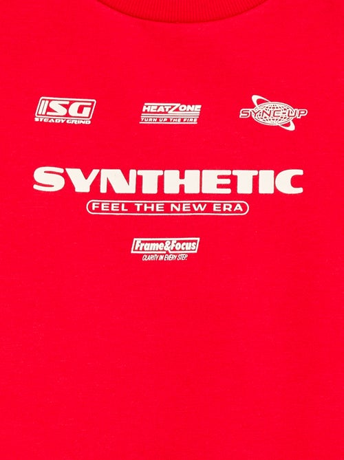 Sweater met ronde hals en print - Kiabi