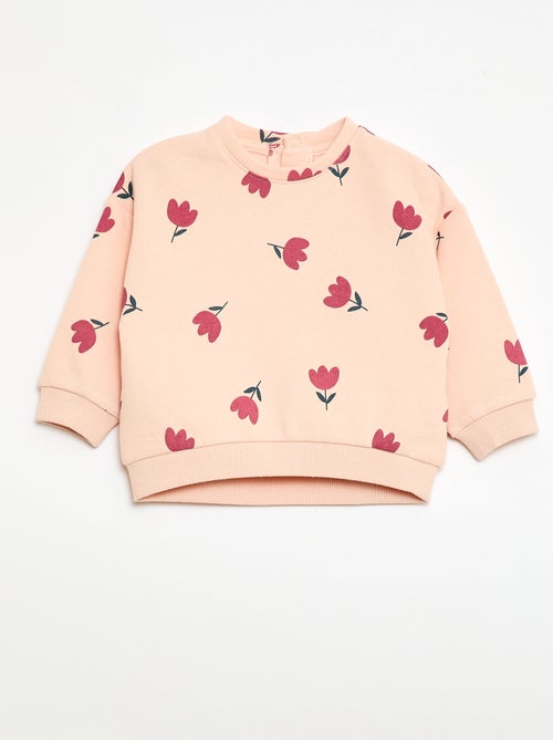 Sweater met ronde hals en print - Kiabi