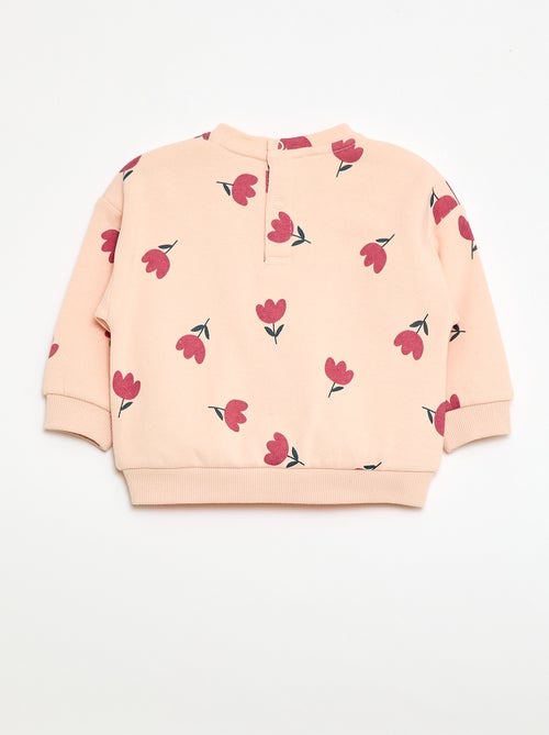 Sweater met ronde hals en print - Kiabi