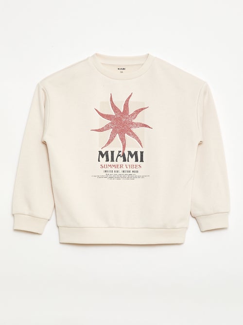 Sweater met ronde hals en print - Kiabi