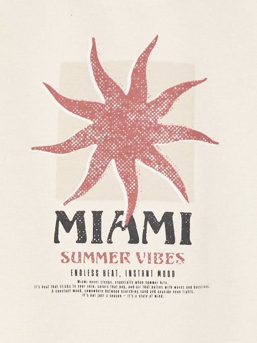 Sweater met ronde hals en print - Kiabi