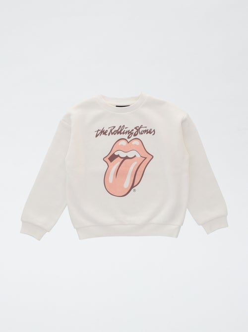 Sweater met ronde hals en The Rolling Stones-print - Kiabi